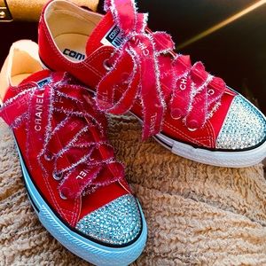 Red Bling Converse (made to Order)